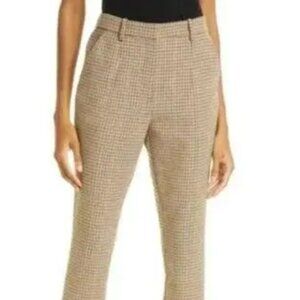 ALC Frank A.L.C. Edwin Split Hem Plaid Print Pants Size 12 NWT